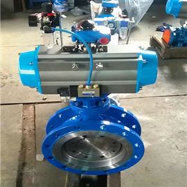氣動調節硬密封法蘭蝶閥D643H-16C DN200