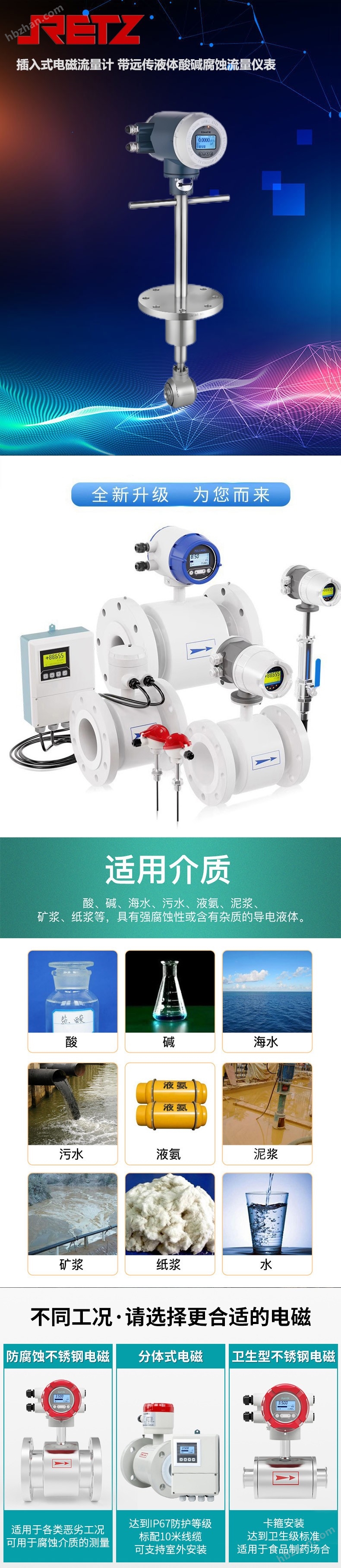 進(jìn)口插入式電磁流量計(jì) 流量?jī)x表
