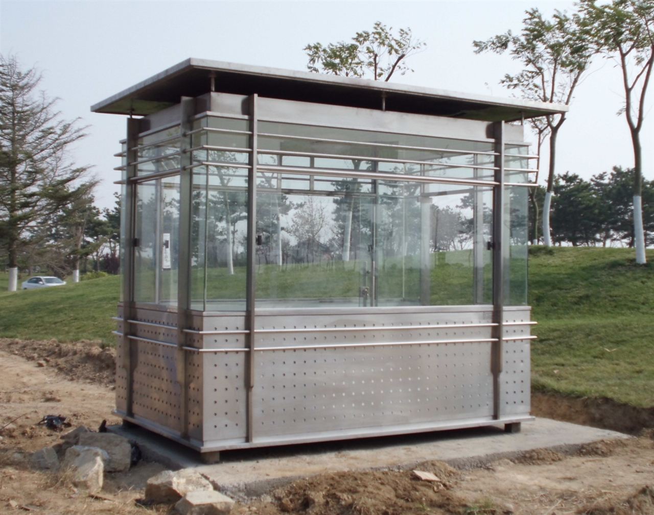 xj-bxg002-不锈钢门卫亭,不锈钢收费亭-上海迅捷建筑配套工程有限公司