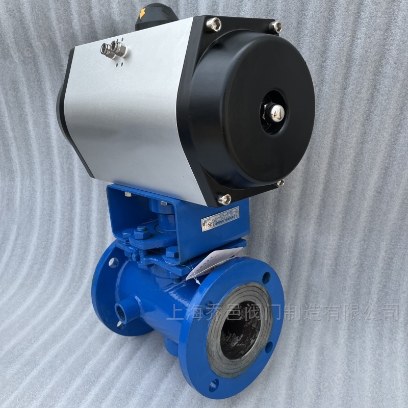 双电磁阀控制气动保温三通沥青阀