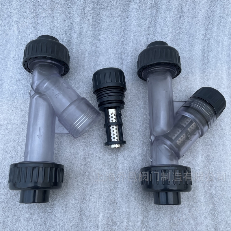 UPVC不锈钢滤网Y型过滤器.jpg UPVC法兰Y型过滤器