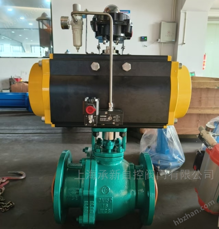Q641F46-16C DN125 襯氟氣動開關球閥